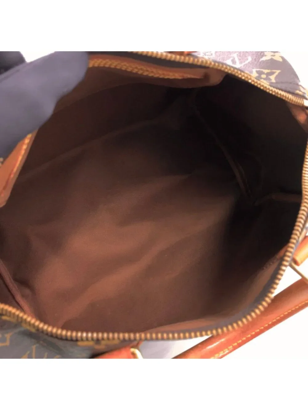 Louis Vuitton Speedy 30 Monogram Leather Brown Light Handbag Gold
